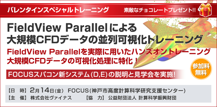 FieldView Parallelによる大規模CFDデータの並列可視化トレーニング